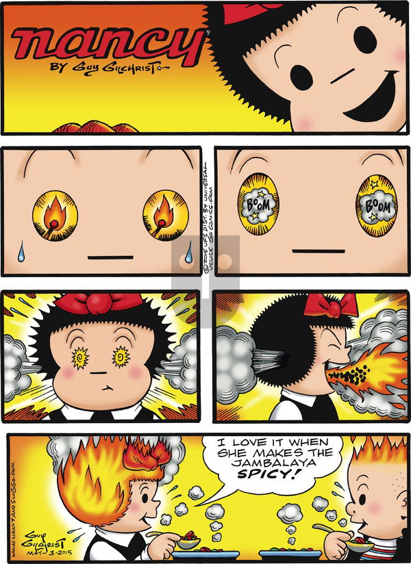 Nancy on Sunday May 3, 2015 Comic Strip