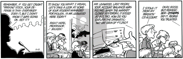 Doonesbury - Wednesday November 17, 1993 Comic Strip