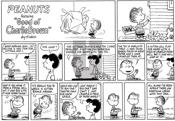 Peanuts on Sunday September 23, 1973 Comic Strip
