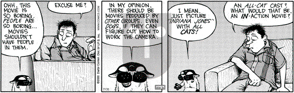 Get Fuzzy on Wednesday August 1, 2001 Comic Strip