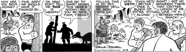 Alley Oop on Saturday September 19, 1998 Comic Strip