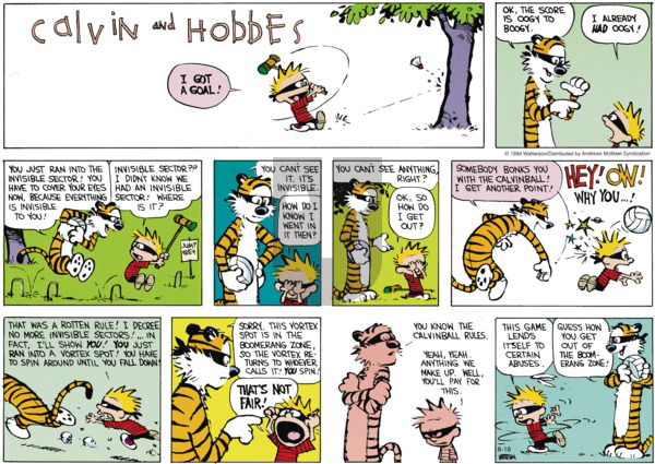 Calvin and Hobbes - Sunday August 18, 2024 Comic Strip