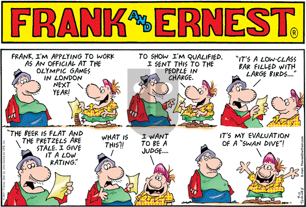 Frank and Ernest on Sunday September 11, 2011 Comic Strip
