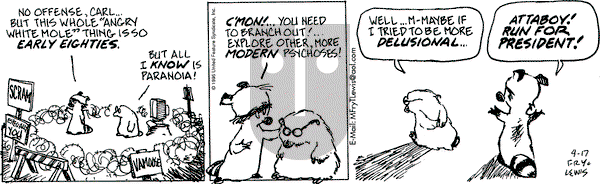 Over the Hedge on Wednesday April 17, 1996 Comic Strip