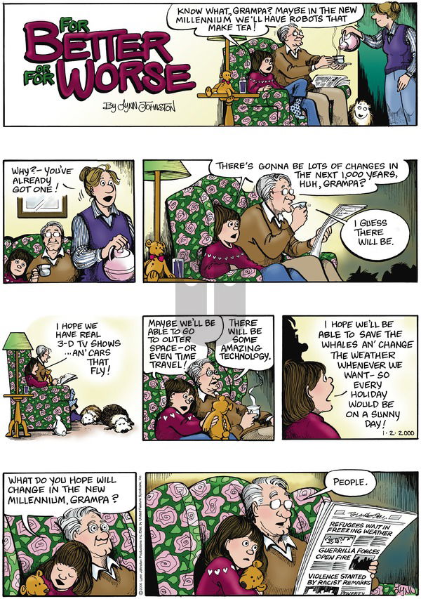 For Better or For Worse on Sunday January 2, 2000 Comic Strip