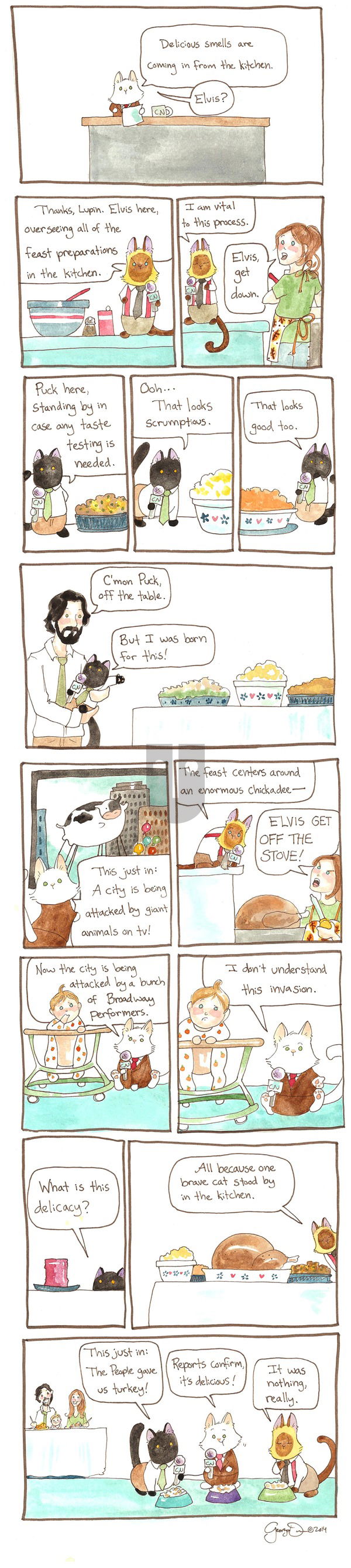 Breaking Cat News on Sunday November 6, 2016 Comic Strip