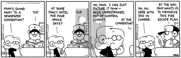 FoxTrot on Monday November 3, 1997 Comic Strip