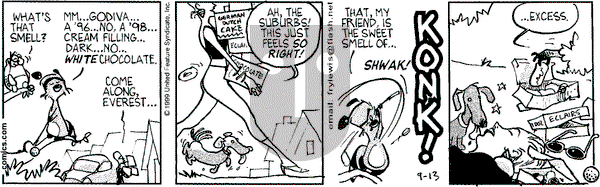 Over the Hedge on Monday September 13, 1999 Comic Strip