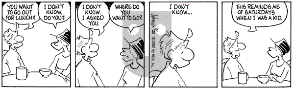 Arlo and Janis on Saturday September 28, 2002 Comic Strip