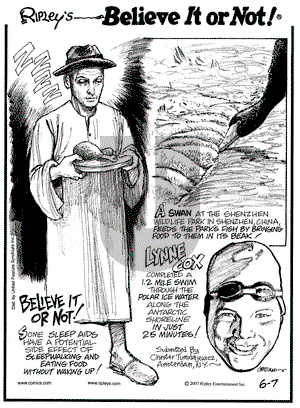 Ripley's Believe It or Not on Thursday June 7, 2007 Comic Strip