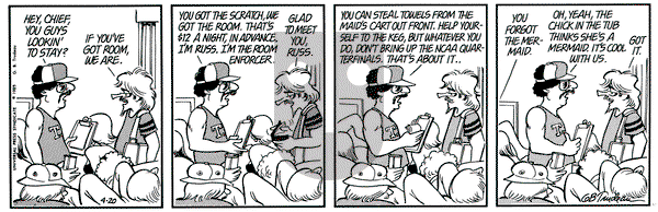 Doonesbury on Saturday April 20, 1985 Comic Strip