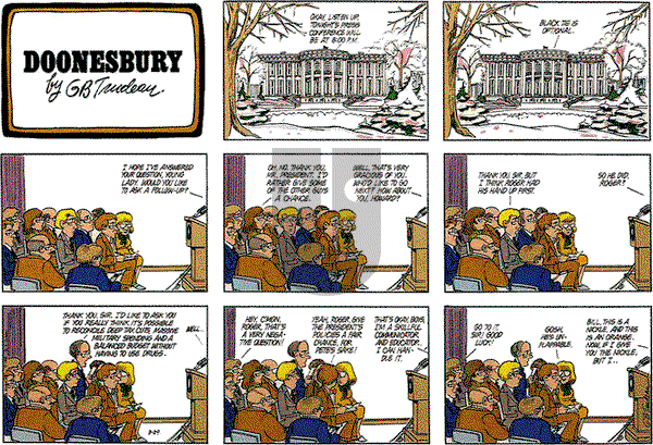 Doonesbury on Sunday March 29, 1981 Comic Strip