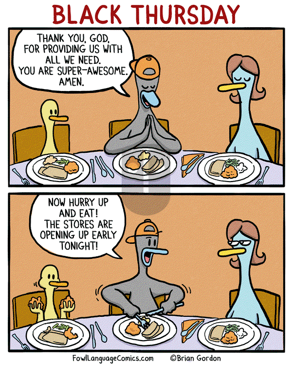 Fowl Language on Thursday November 26, 2015 Comic Strip
