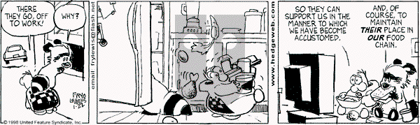 Over the Hedge on Thursday January 22, 1998 Comic Strip