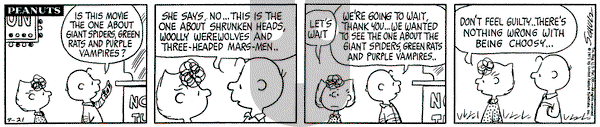 Peanuts on Tuesday September 21, 1971 Comic Strip
