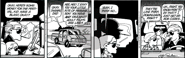 Doonesbury on Thursday June 18, 1998 Comic Strip