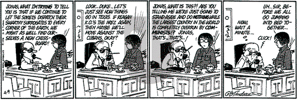 Doonesbury on Friday April 9, 1976 Comic Strip