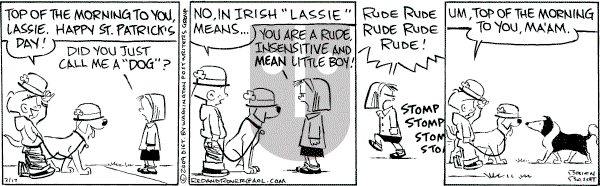 Red and Rover on Tuesday March 17, 2009 Comic Strip