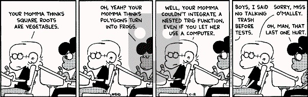 FoxTrot on Thursday October 18, 2001 Comic Strip