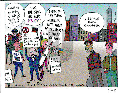 Ted Rall on Monday March 10, 2025 Comic Strip