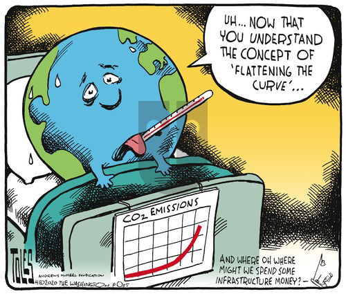 Tom Toles on Sunday April 5, 2020 Comic Strip