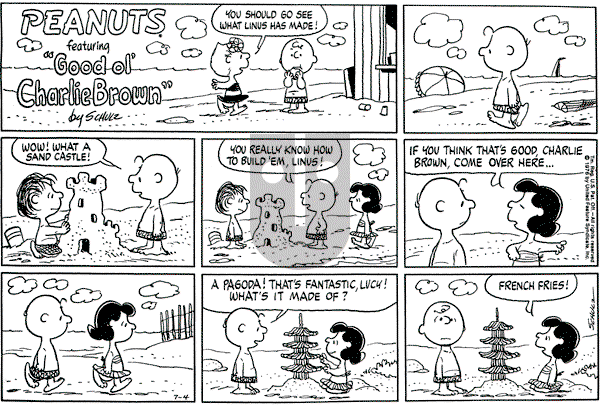 Peanuts - Sunday July 4, 1976 Comic Strip