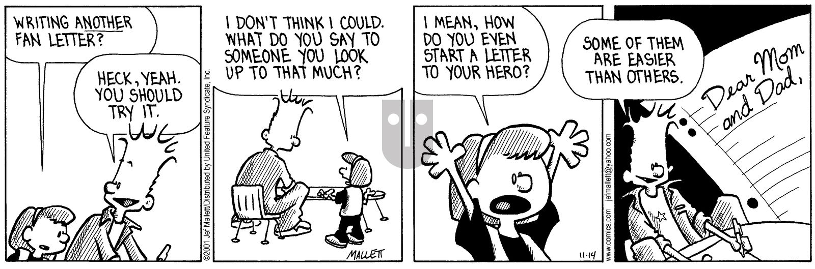 Frazz - Wednesday November 14, 2001 Comic Strip