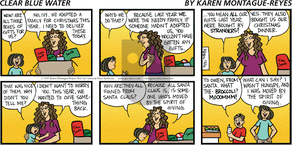 Clear Blue Water on Sunday December 16, 2007 Comic Strip