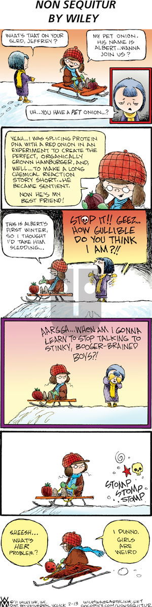 Non Sequitur on Sunday February 13, 2011 Comic Strip