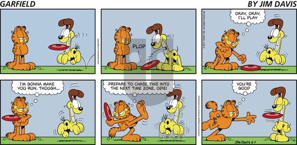 Garfield on Sunday May 7, 2017 Comic Strip