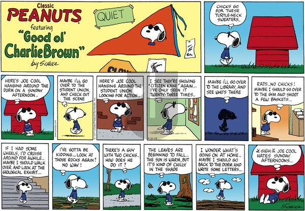 Peanuts on Sunday September 14, 2003 Comic Strip