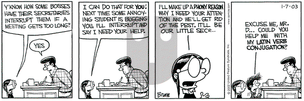 Grand Avenue on Tuesday January 7, 2003 Comic Strip