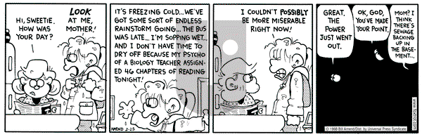 FoxTrot - Wednesday February 25, 1998 Comic Strip