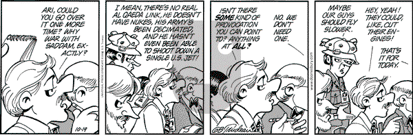 Doonesbury - Saturday October 19, 2002 Comic Strip