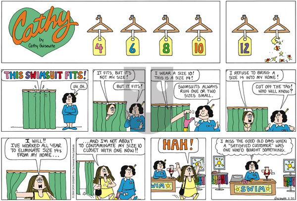 Cathy Classics on Sunday May 30, 2004 Comic Strip