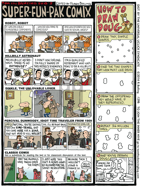 Tom the Dancing Bug on Friday July 29, 2016 Comic Strip