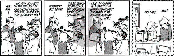 Doonesbury on Thursday October 7, 1976 Comic Strip