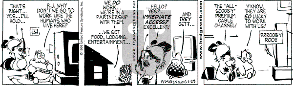 Over the Hedge on Friday January 23, 1998 Comic Strip