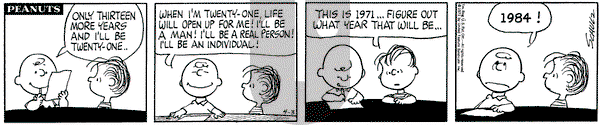 Peanuts - Saturday April 3, 1971 Comic Strip