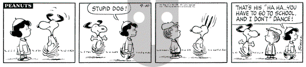 Peanuts on Tuesday September 10, 1963 Comic Strip