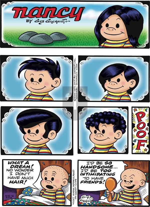 Nancy on Sunday August 16, 2015 Comic Strip