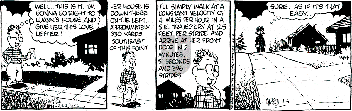 Luann - Wednesday November 6, 1991 Comic Strip