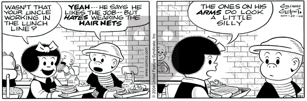 Nancy on Monday November 29, 2004 Comic Strip