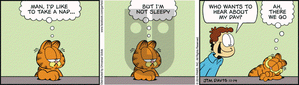 Garfield on Monday November 14, 2016 Comic Strip