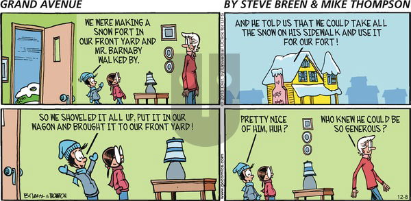Grand Avenue on Sunday December 8, 2013 Comic Strip