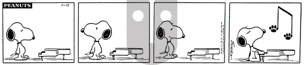 Peanuts on Saturday January 12, 1974 Comic Strip