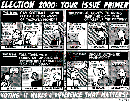 Ted Rall on Monday November 15, 1999 Comic Strip