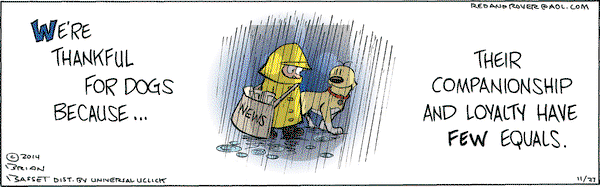 Red and Rover on Thursday November 27, 2014 Comic Strip