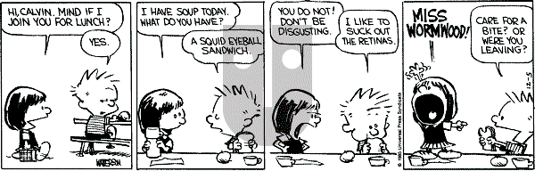 Calvin and Hobbes - Thursday December 5, 1985 Comic Strip