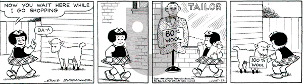 Nancy on Wednesday June 22, 1949 Comic Strip